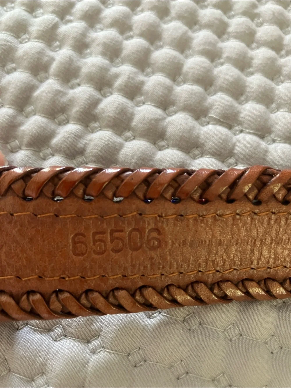 Brown Leather Beaded Men’s Belt with Silver Buckle